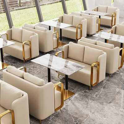 Buen precio Venta caliente Muebles de restaurante modernos y sencillos Mesa y silla Juego de cafetería Catering Sofá de sala de asientos personalizados para restaurante en línea