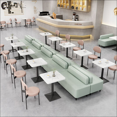 Prezzo buono Nuovo arrivo Design Nordic Custom Wholesale Caffe Ristorante Banchetta di tavolo Divano Mobili in pelle Sala da pranzo di lusso in linea