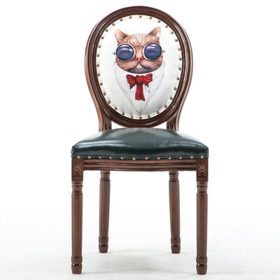 Bon prix Nouvelle arrivée Chaise de salle à manger vintage européenne Chaise en bois massif rembourrée pour café restaurant hôtel approvisionnement de gros en usine en ligne