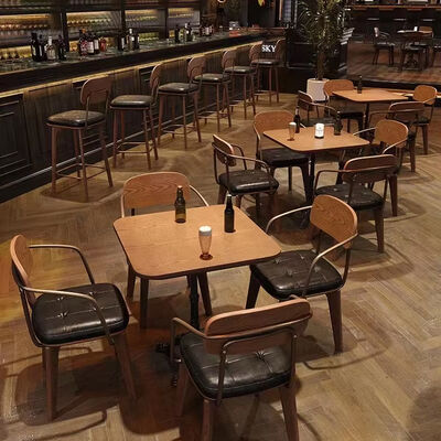 Good price Commercial Industrial Style Solid Wood Bar Set Retro Sofa Tavern Chairs for Coffee BBQ Shops Bar Furniture Sets online