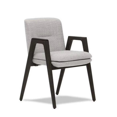 Good price New Arrival Commercial Restaurant Seating Upholstered Dining Chair with Armrest Solid Wood Frame for Cafe Hotel Dining Room online