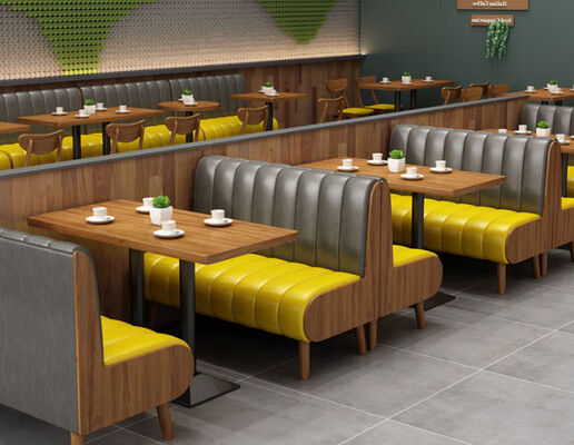 Good price Wholesale High Back Coffee Shop Bench Solid Wood Customizable Restaurant Booth Seating online