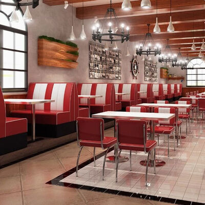 Good price 1950 Retro Style Restaurant Booth Sofa with Customizable Size and Color in Durable Solid Wood Construction online