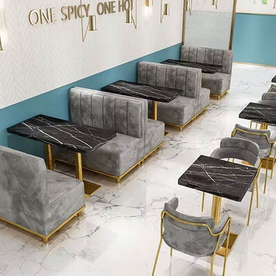 Good price Customizable Modern Luxury Velvet Booth Sofa Durable Restaurant Booth Seating for Cafe Sofa Set online
