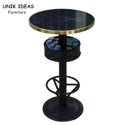 Good price 2 Person Black Bistro High Top Table Sets Outdoor Metal Counter Wood Tall online