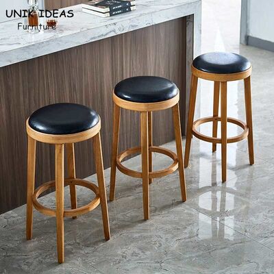 Good price Mid Century Vintage Retro Bar Stools Leather Wine Restaurant Round UK-BS015 online