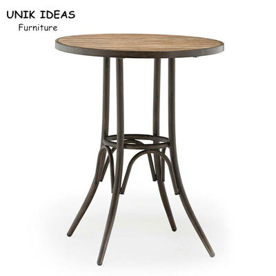 Bon prix Café en acier en bois se pliant de bar de jardin du fer 180cm de Tableau de barre de Bistros de patio en ligne