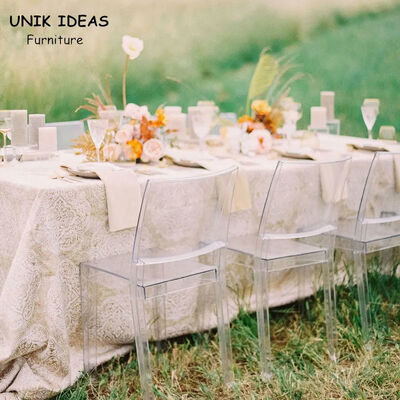 Prezzo buono Chiaro giardino trasparente 81cm di Crystal Wedding Chairs Rentals Outdoor del fantasma in linea