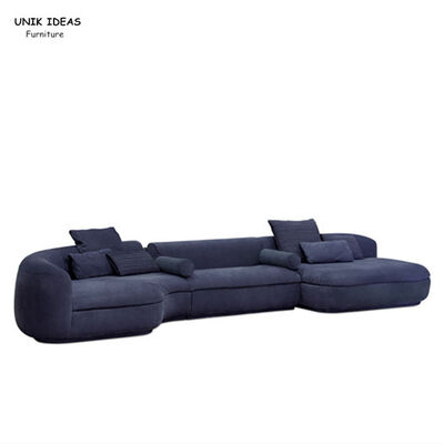 Prezzo buono Insieme di cuoio di Sofa Bed Contemporary Leather Couch ricoperto Blue Velvet in linea