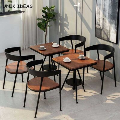 Buen precio Conjunto de mesa y silla de cafetería de aspecto antiguo ajustable con diseño personalizable para restaurantes en línea