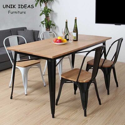 Good price 90 X 90 4 Seater Retro Industrial Vintage Kitchen Table And Chairs Metal online