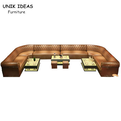 Bom preço sala de estar em forma de u feita sob encomenda larga Sofa With Chaise Strip do clube de 3m 12 Seater on-line