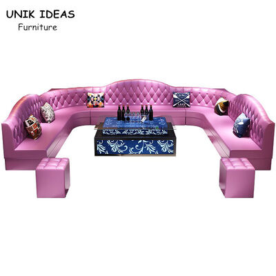 Goede prijs Knoop Doorgenaaide U-vormige Sectioneel van Sofa Leather Chesterfield van de Clubzitkamer met Dwarsbalk online