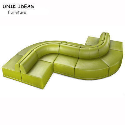 Goede prijs 4 Seater-Clubzitkamer U-vormig Sofa Grey   Grijs s-Uitstekend de Stijlrestaurant van de Boogvorm online