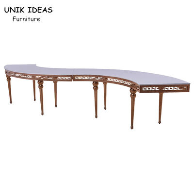 Buen precio Acero inoxidable del partido circular de la jerarquización Hall Round Banquet Foldable Table en línea