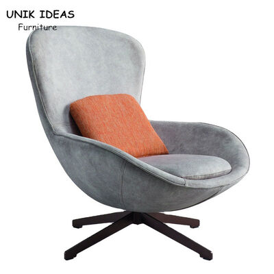 Prezzo buono Il salotto Gray Swivel Egg Chair Indoor dei bambini con svago 90cm del cuscino in linea