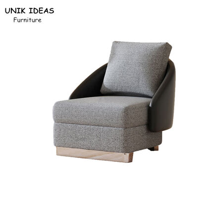 Buen precio Grey High Back Single Seater negro Sofa Wingback Accent Chair Gray los 78cm italianos en línea