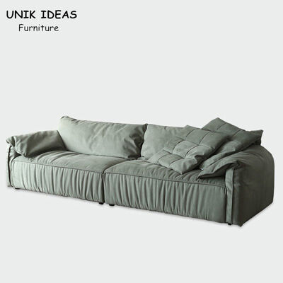 Prezzo buono Gray Green Blue Living Room Sofa Couch Velvet Big Sofa sezionale ha messo 2650mm in linea