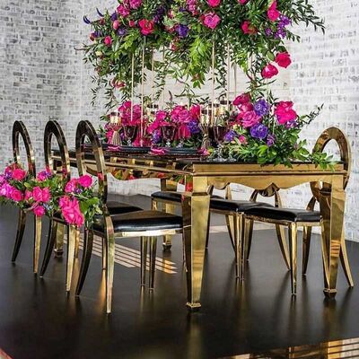 Хорошая цена Железный каркас нержавеющей стали 0.42cbm таблицы 120x240x75cm свадьбы украшения стеклянный верхний онлайн