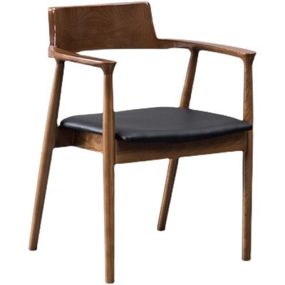 Bon prix Salon de cru dinant le coussin d'Ash Frame Leather Cover Sponge en bois solide de chaise en ligne