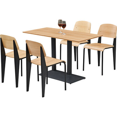 Good price Plywood Restaurant Dining Table And Chairs PU Leather Fast Food Dining Table online