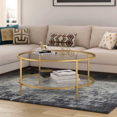 Good price Durable Round Glass Coffee Table Living Room Furniture 17