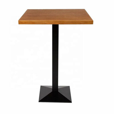 Good price Fireproof Wooden Top Bistro Bar Tables Square NO Folded Dining Room Furniture online