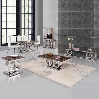 Bon prix Table de salle à manger de marbre de la table basse 20mm d'acier inoxydable de salon moderne en ligne