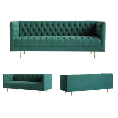 Prezzo buono Il velluto verde di lusso Sofa Pull Clasp Sofa American modulare disegna l'altezza di 80cm in linea