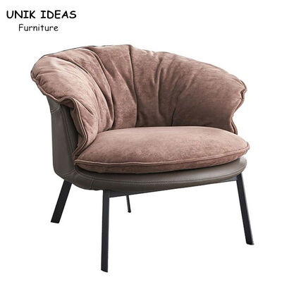Good price Comfortable Brown Velvet Fabric Armchair Living Room Single Seat online